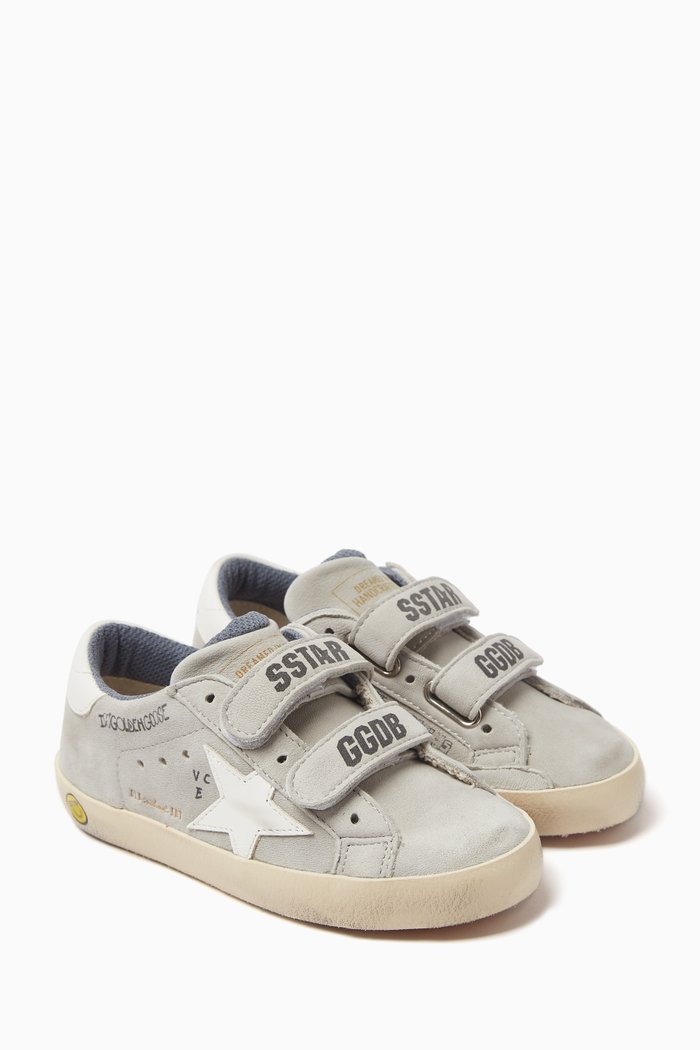 Old School Sneakers in Leather, Grey
