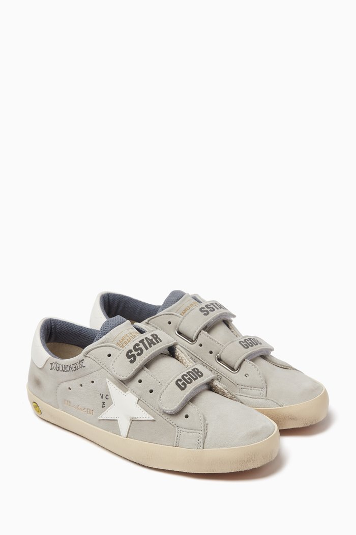 

Old School Sneakers in Leather, Grey