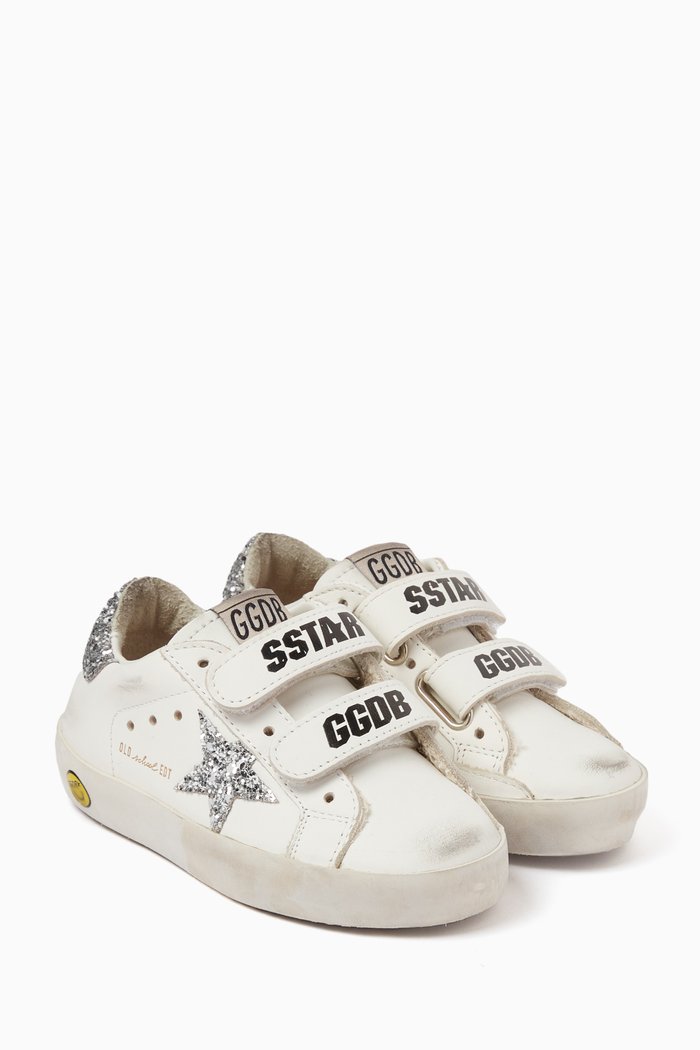 

Old School Sneakers in Leather, White