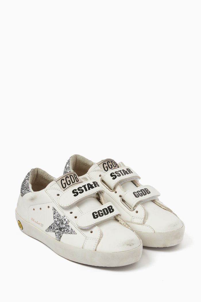 Old School Sneakers in Leather, White