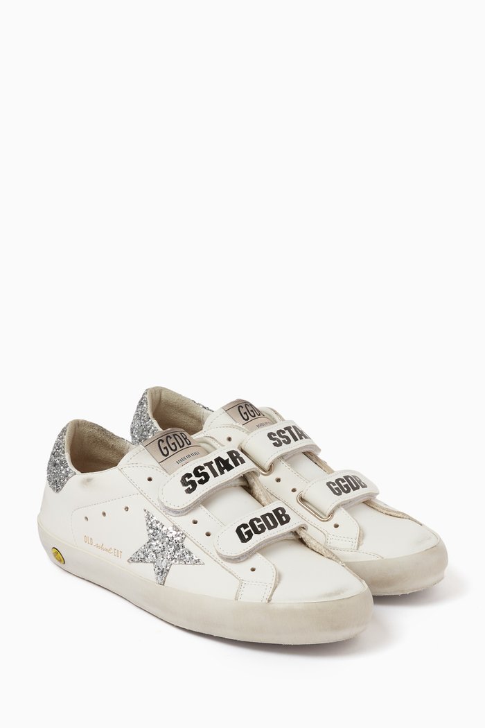 Old School Sneakers in Leather, White