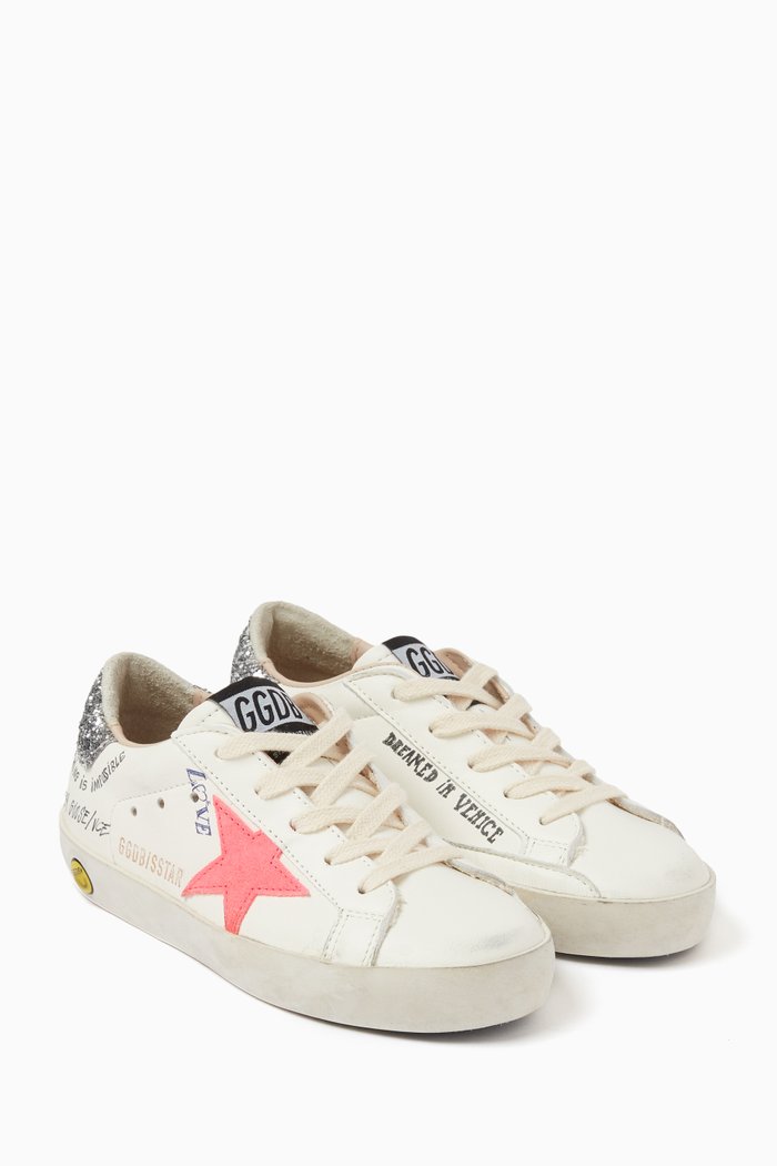 

Super Star Journey-print Sneakers in Leather, White