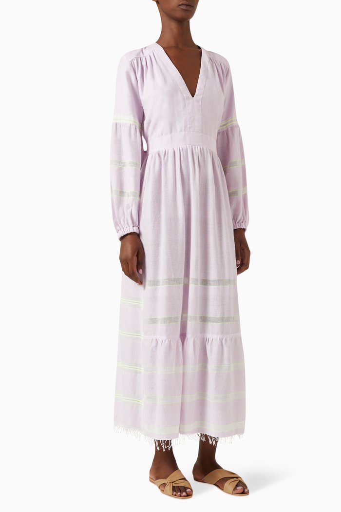 

Elsabet Belted Maxi Dress in Cotton, Pink