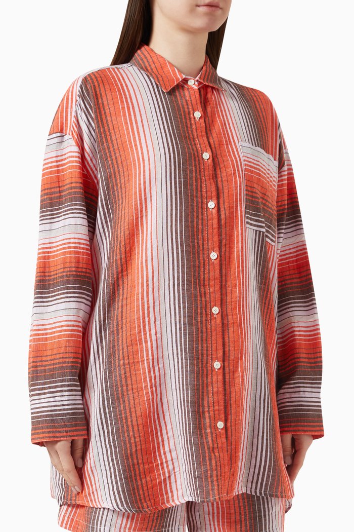 

Mariam Striped Shirt in Cotton, Multicolour
