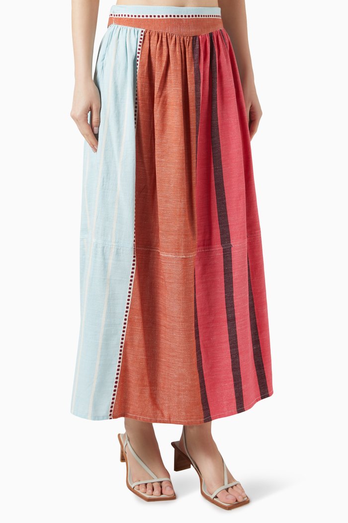 

Tola Maxi Skirt in Cotton-blend, Multicolour