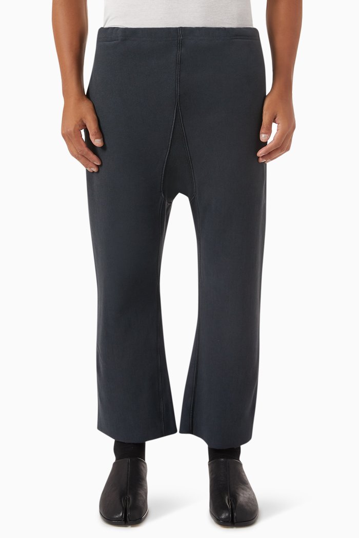 

Drawstring Pants in Cotton, Black
