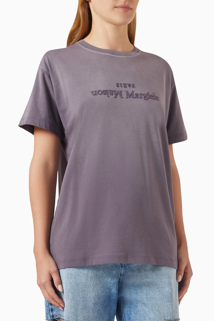 

Upside-down Logo T-shirt in Cotton-jersey, Purple