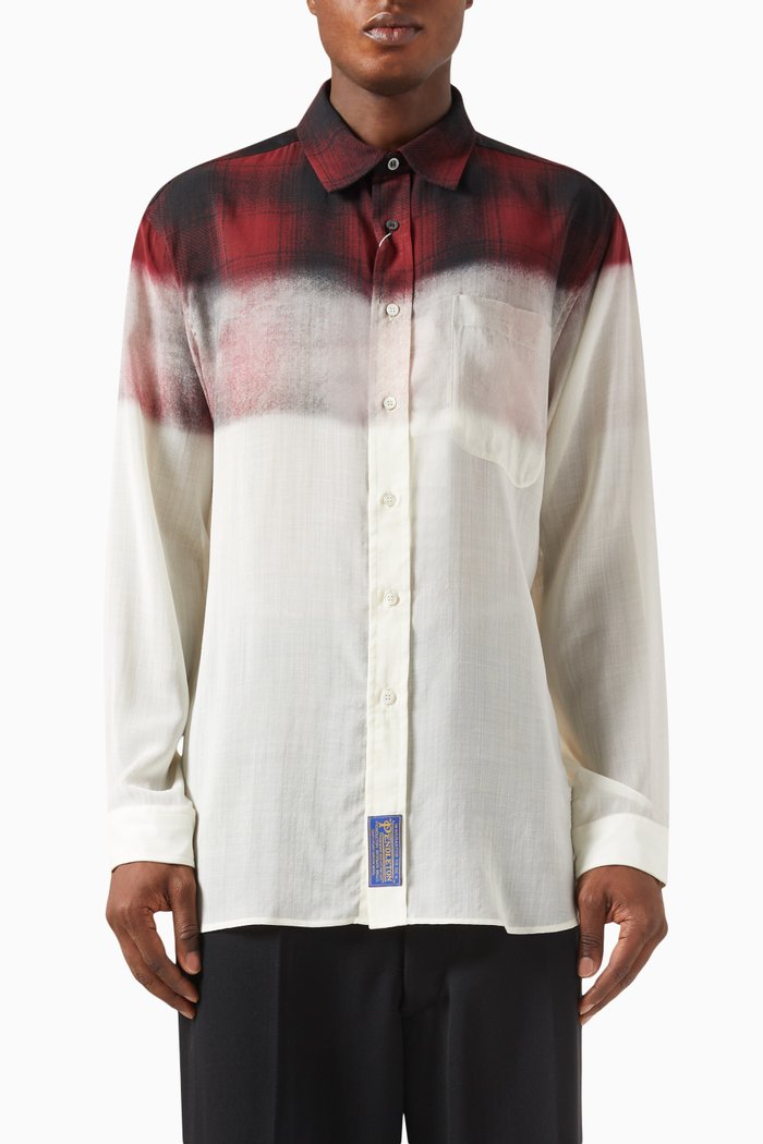 

x Pendleton Contrast Shirt in Wool-blend, Black