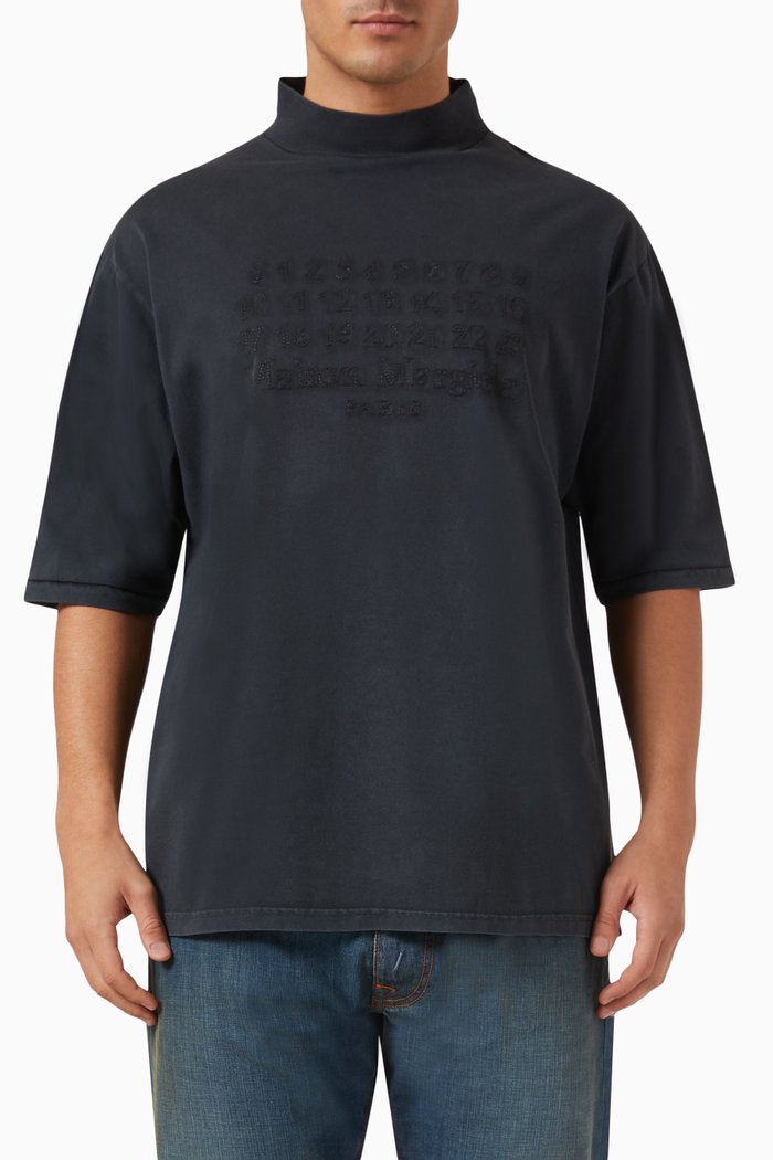 

Numeric Logo T-shirt in Cotton Jersey, Black