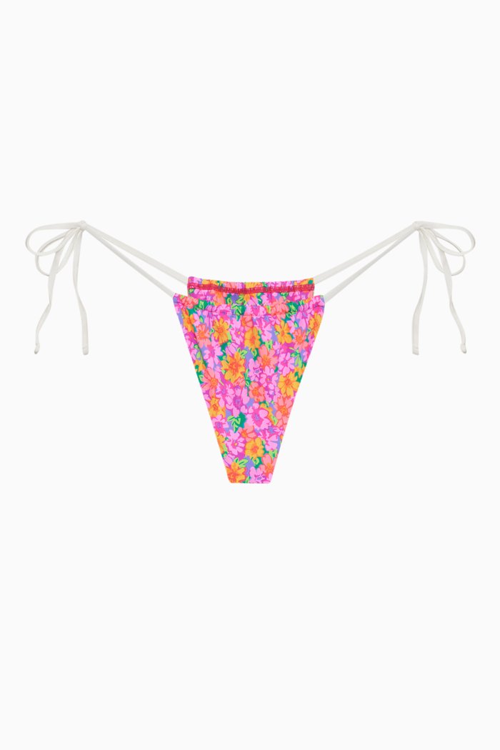 

Tia String Bikini Briefs in Stretch Nylon, Pink