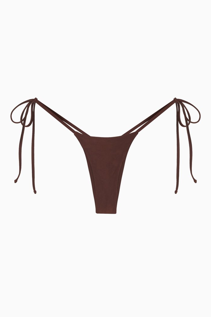 

Divine Bikini Bottoms in Satin, Brown