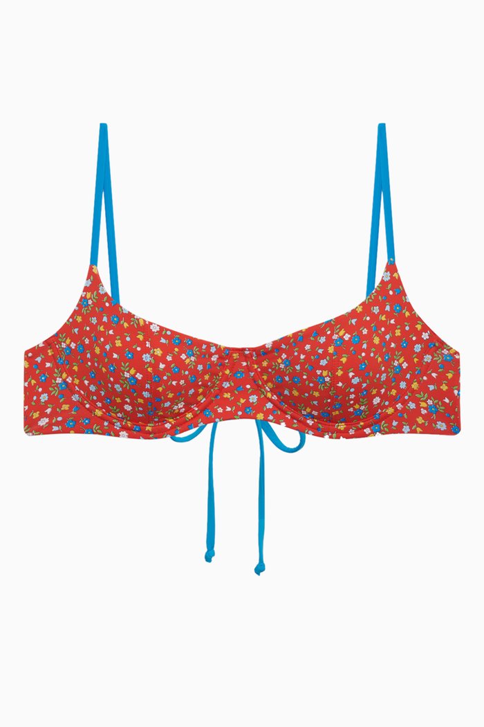 

Cola Underwire Balconette Bikini Top in Stretch Nylon, Multicolour