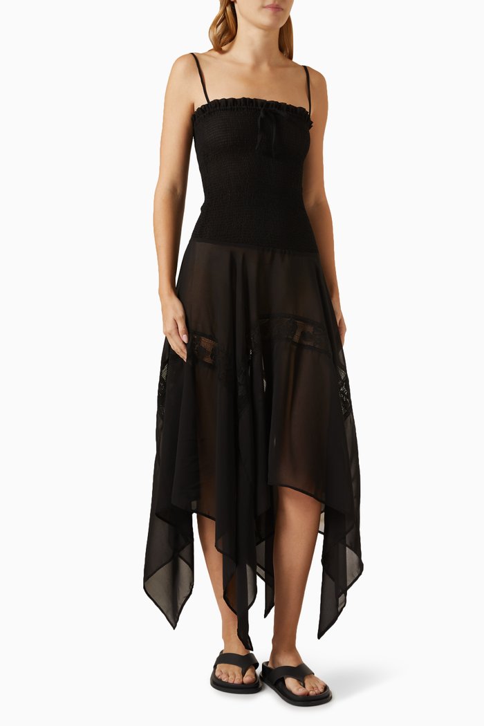 

The Night Princess Dress in Chiffon, Black