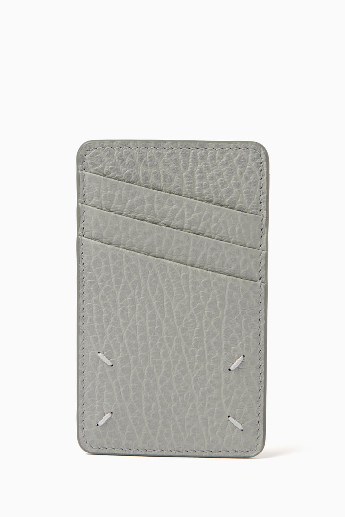 

Four Stitches Cardholder in Calf Leather, Brown