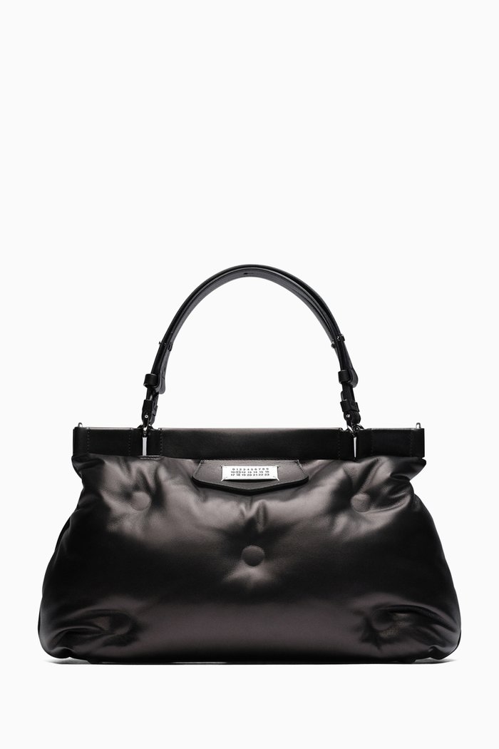 

Glam Slam Top-handle Bag in Quilted Leather, Black