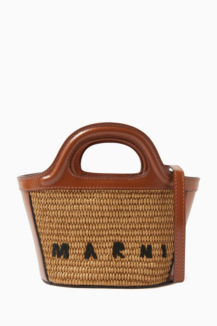 

Micro Tropicalia Bag in Raffia, Brown