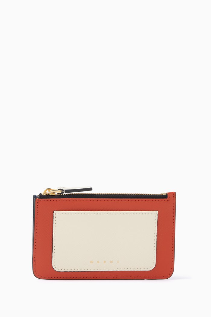 

Card Case in Saffiano Leather, Blue