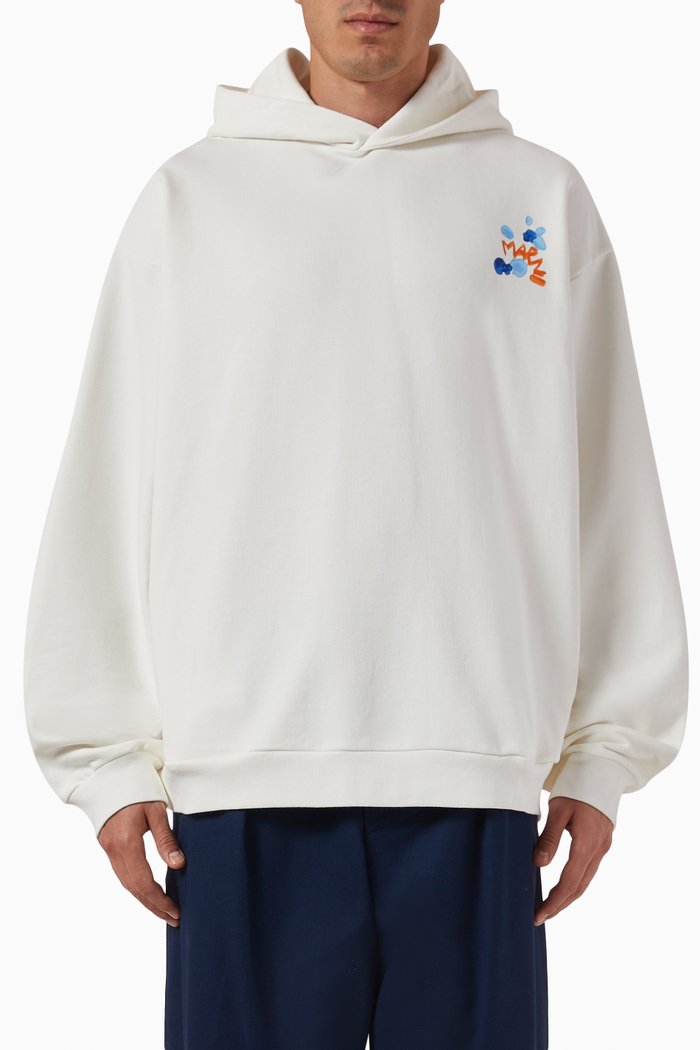 

Oversized Sweatshirt in Cotton, White