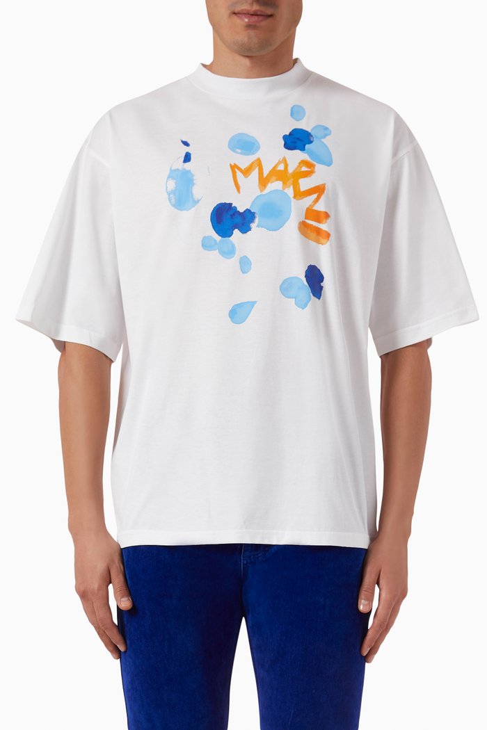 Graphic T-shirt in Cotton, White
