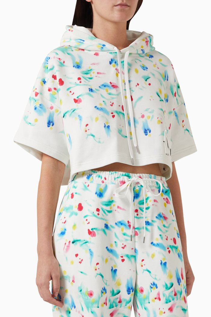

Cropped Sweatshirt in Cotton, White