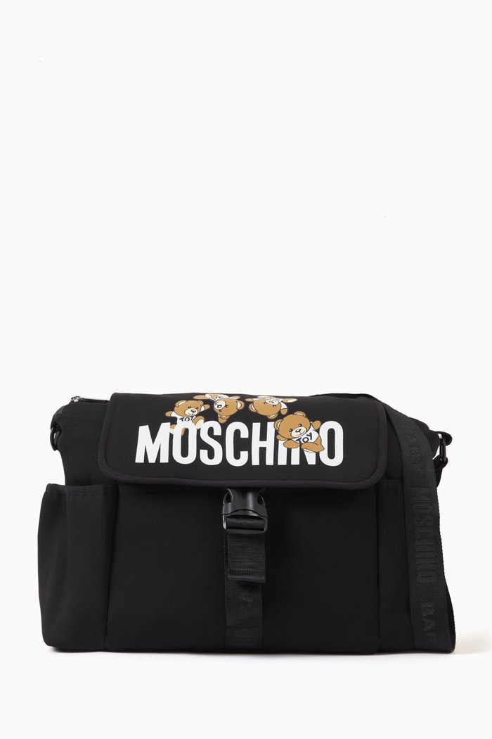 

Teddy Bear Changing Bag in Cotton-blend, Black