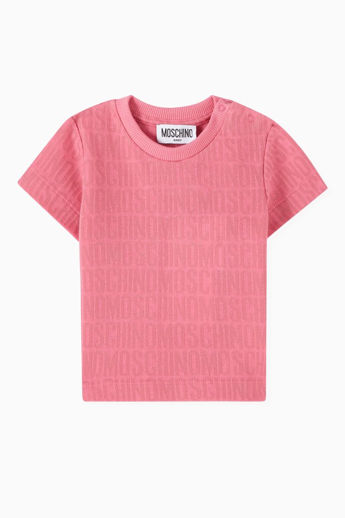 

Logo T-shirt in Cotton-knit, Pink