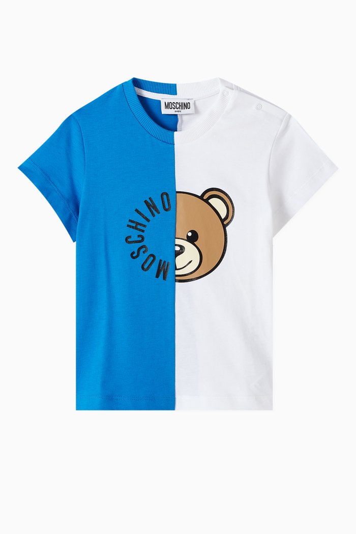 

Two-tone T-shirt in Cotton, Blue
