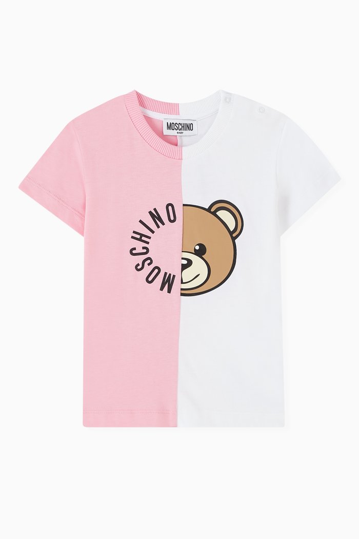 

Two-tone T-shirt in Cotton, Pink