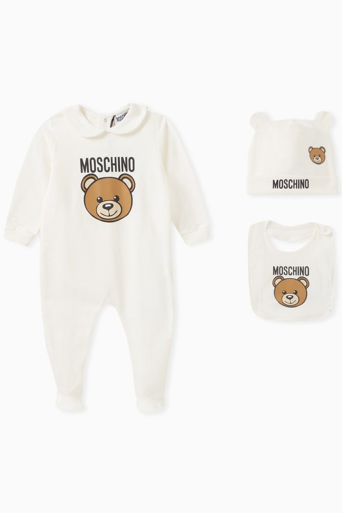 

Teddy Bear Print Pyjama Gift Set, White