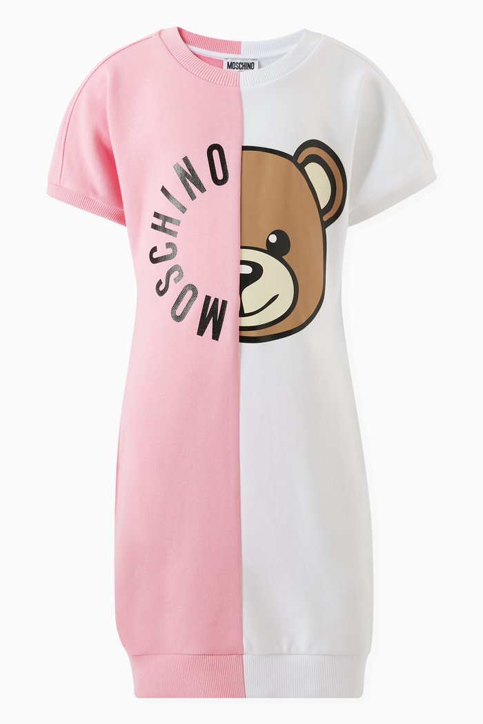 

Two-tone Dress in Cotton, Pink