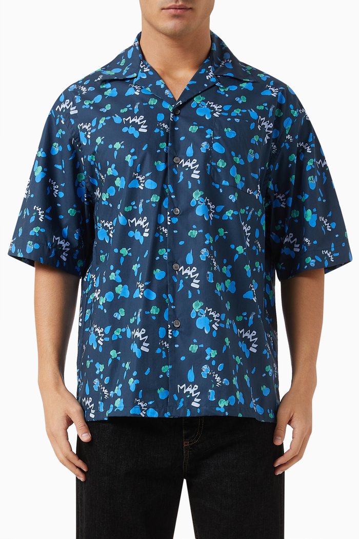 

Dripping Pants Shirt in Cotton, Blue