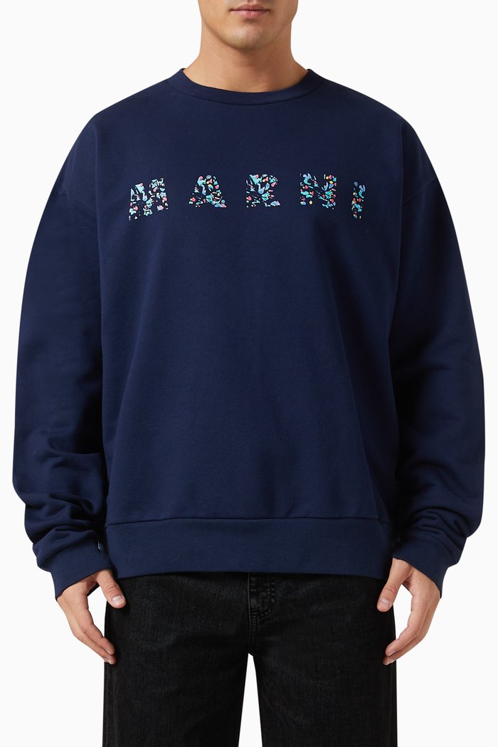 

Logo Sweatshirt in Cotton, Blue