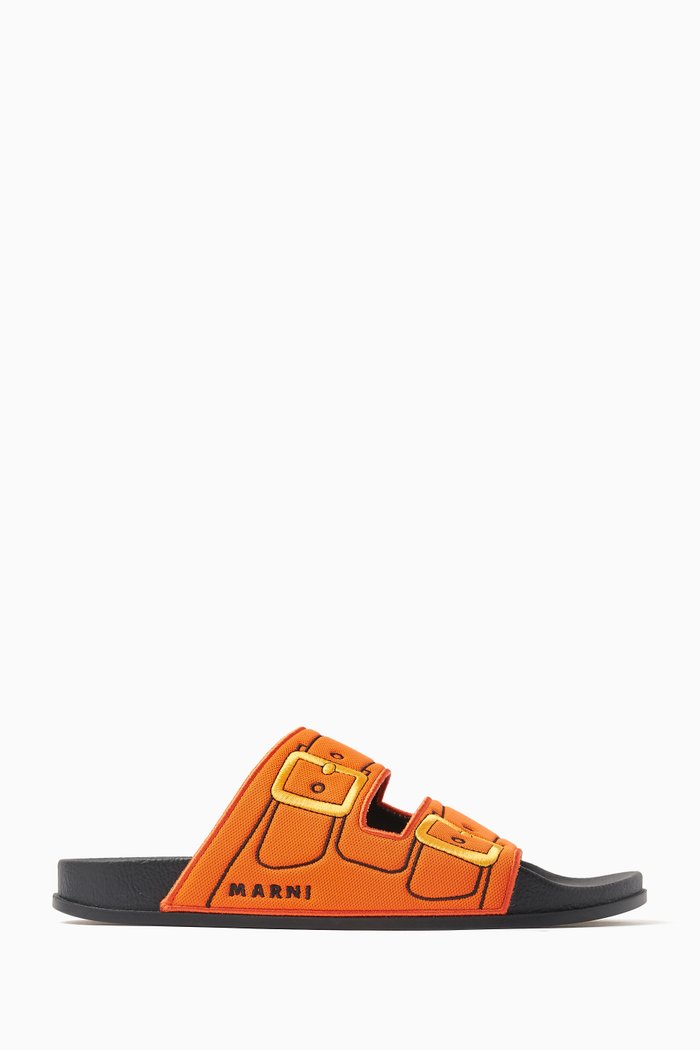 

Embroidered Sandals, Orange