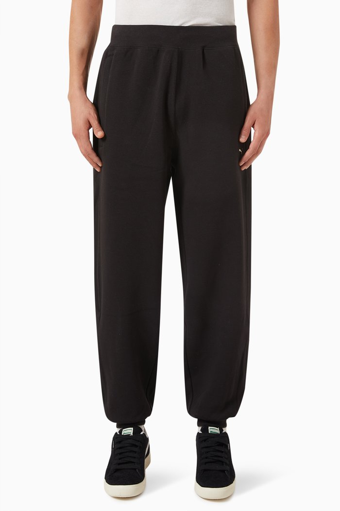 

MMQ T7 Track Pants in Cotton Blend, Black