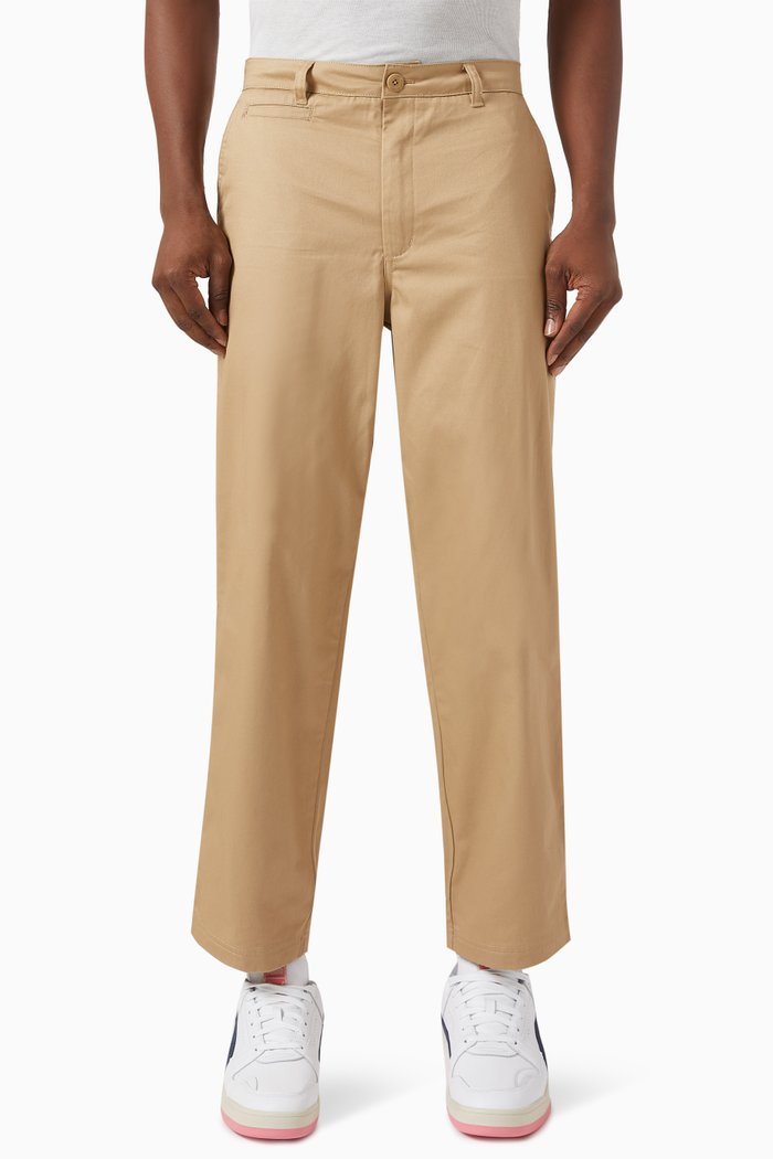 MMQ Chino Pants in Cotton, Neutral