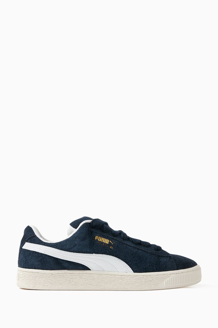 

XL Logo Sneakers in Hairy Suede, Blue