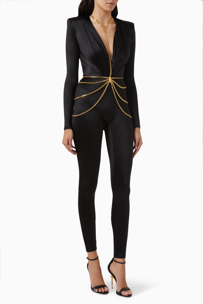 

Bodychain Jumpsuit in Lycra, Black