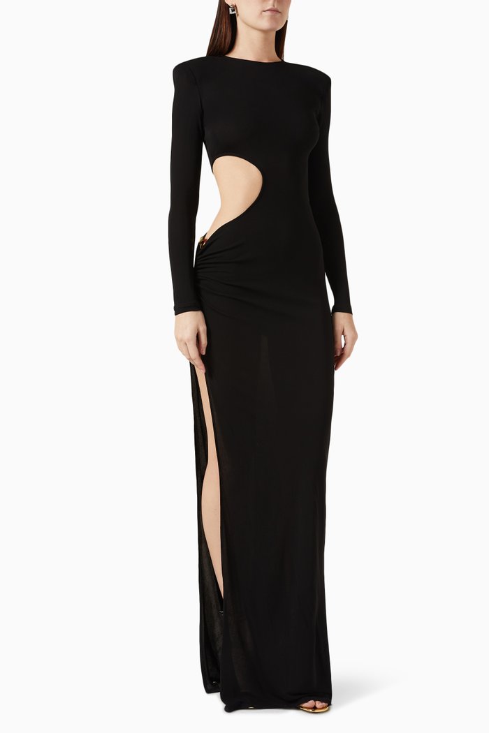 Red Carpet Maxi Dress in Jersey, Black