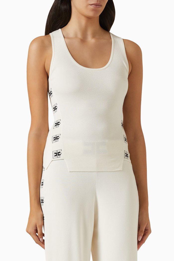 

Logo-band Tank Top in Knit, Neutral