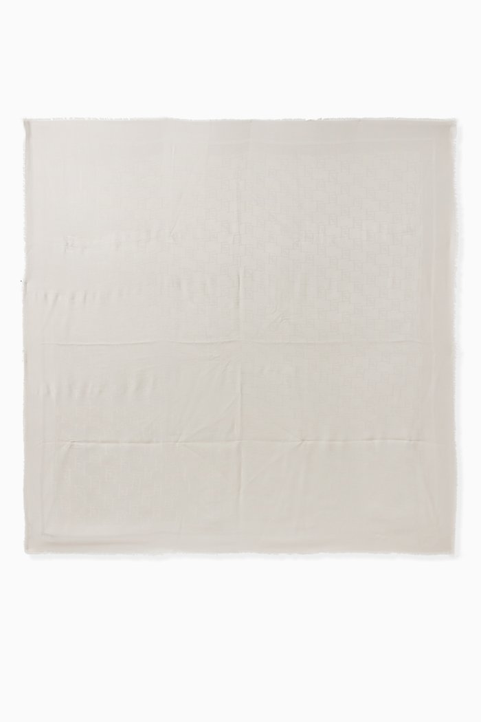 

Logo-print Scarf in Modal-blend, Grey