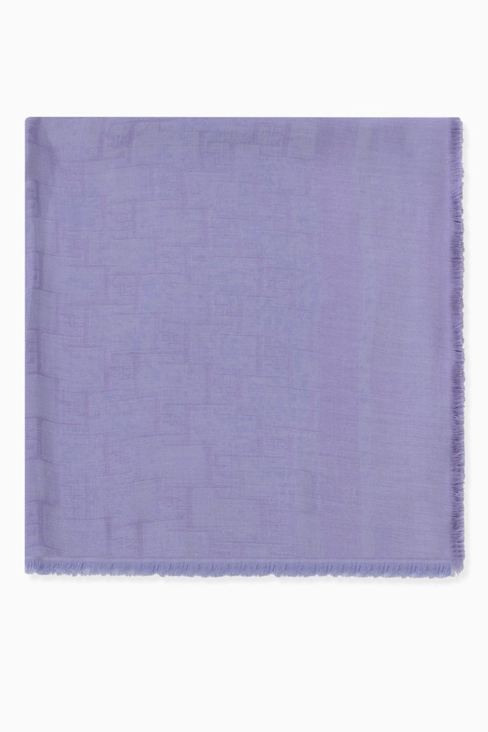 

Logo-print Scarf in Modal-blend, Purple