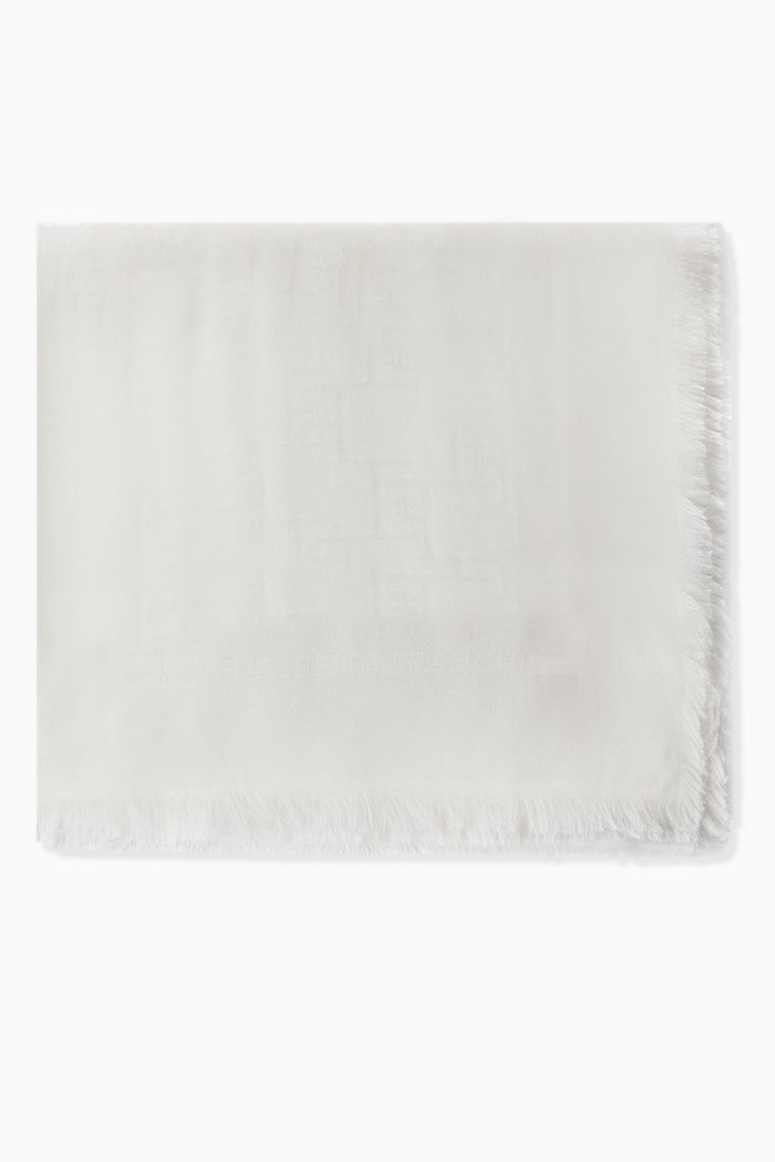 

Logo-print Scarf in Modal-blend, White