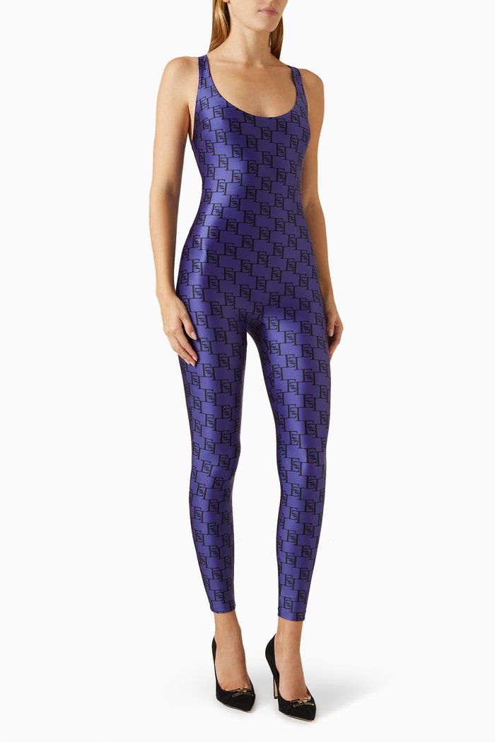 

Logo-print Jumpsuit in Lycra, Blue