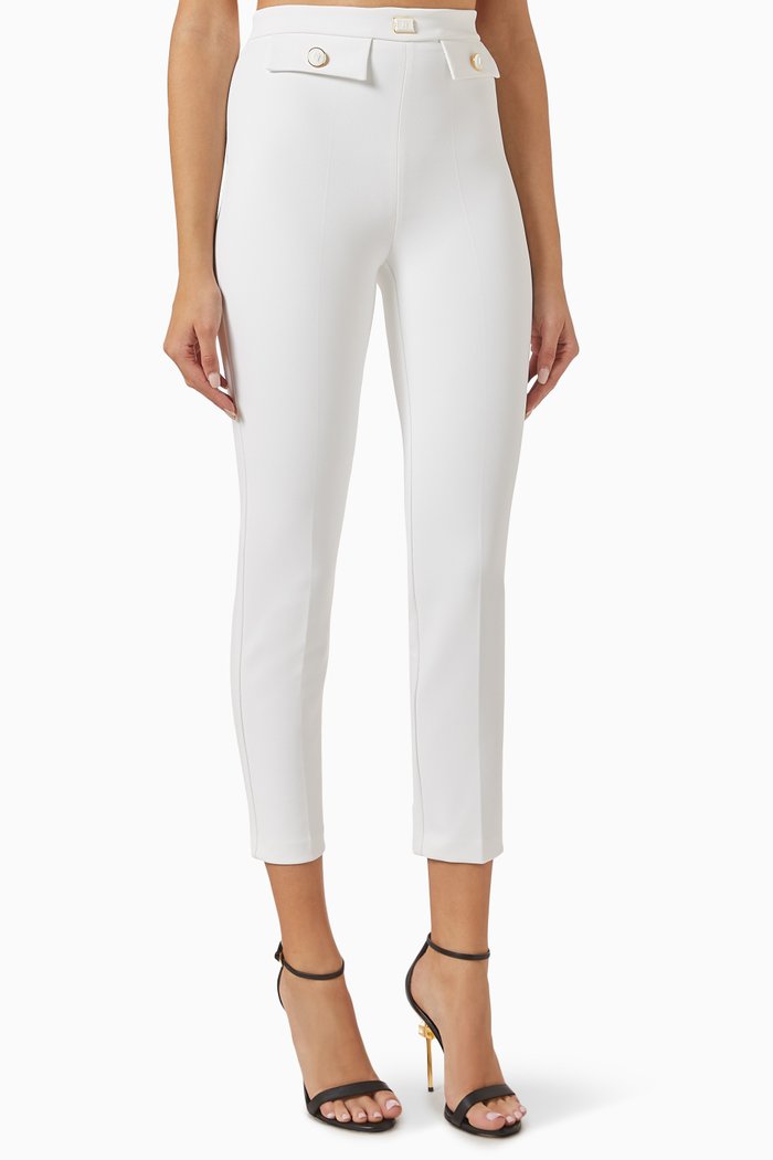 

Slim-fit Pants in Stretch-crepe, White