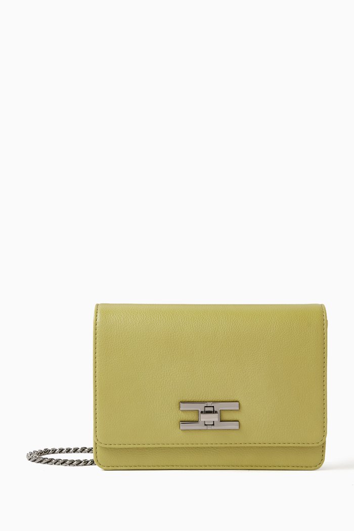 

Lead-tone Logo Plaque Shoulder Bag, Green