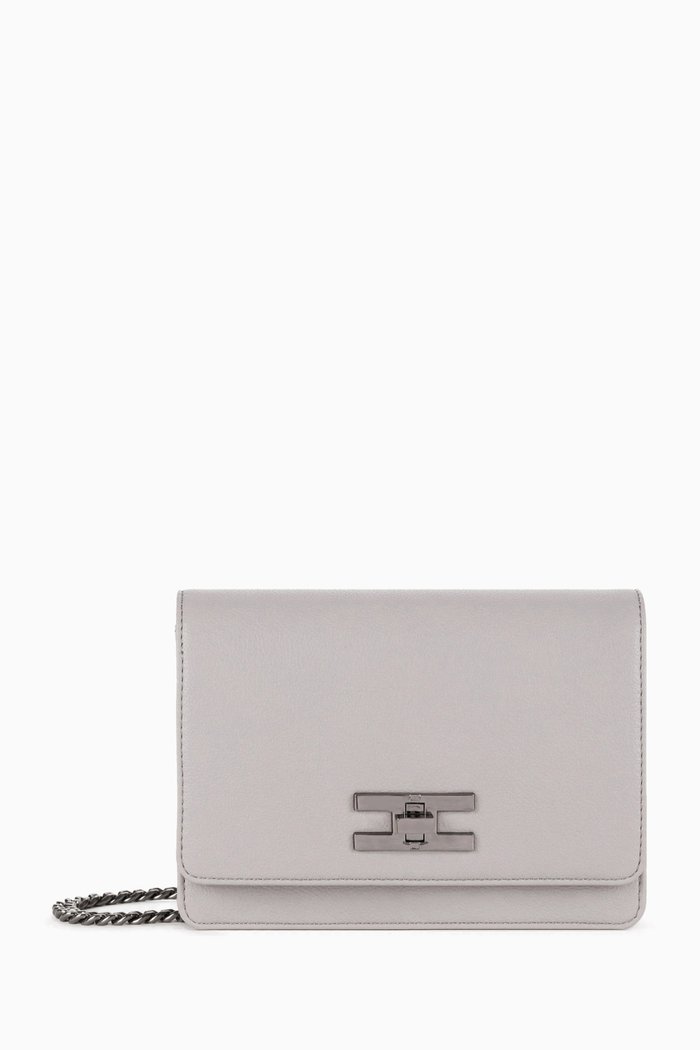 

Lead-tone Logo Plaque Shoulder Bag, Grey