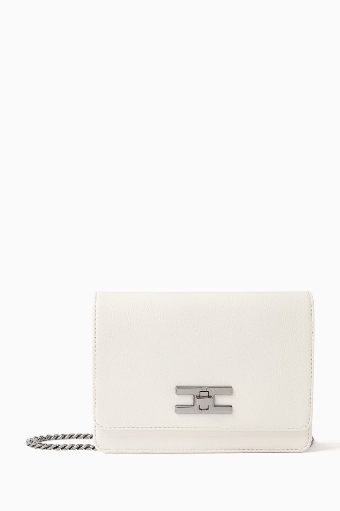 

Lead-tone Logo Plaque Shoulder Bag, Neutral