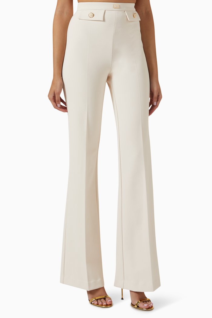 

Palazzo Pants in Stretch-crêpe, Neutral
