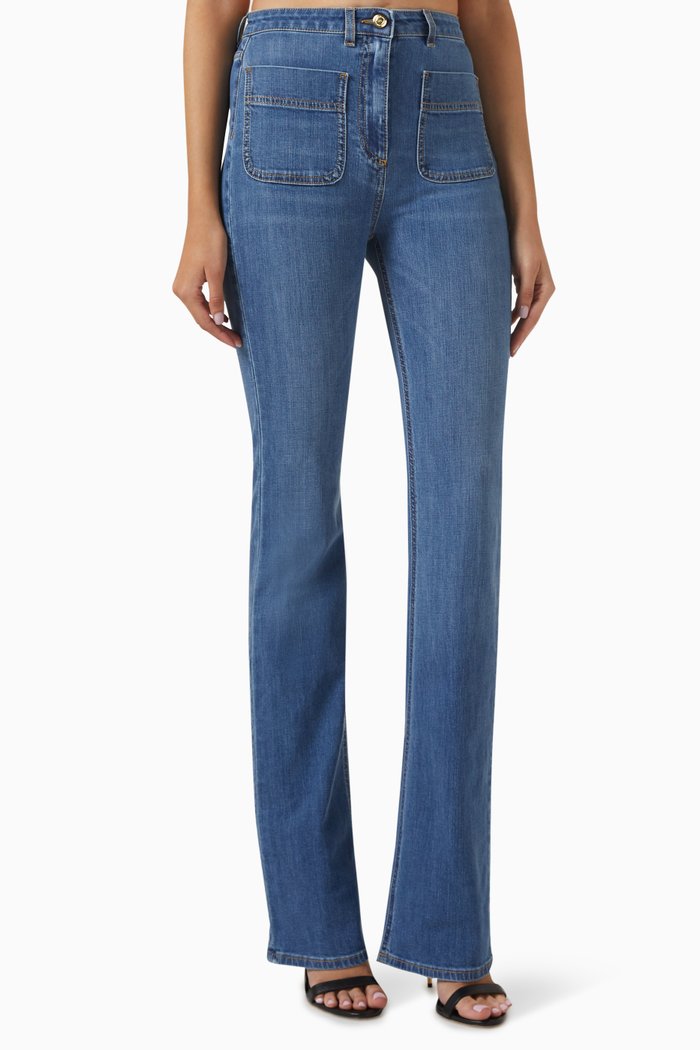 

Boot-cut Jeans in Denim, Blue