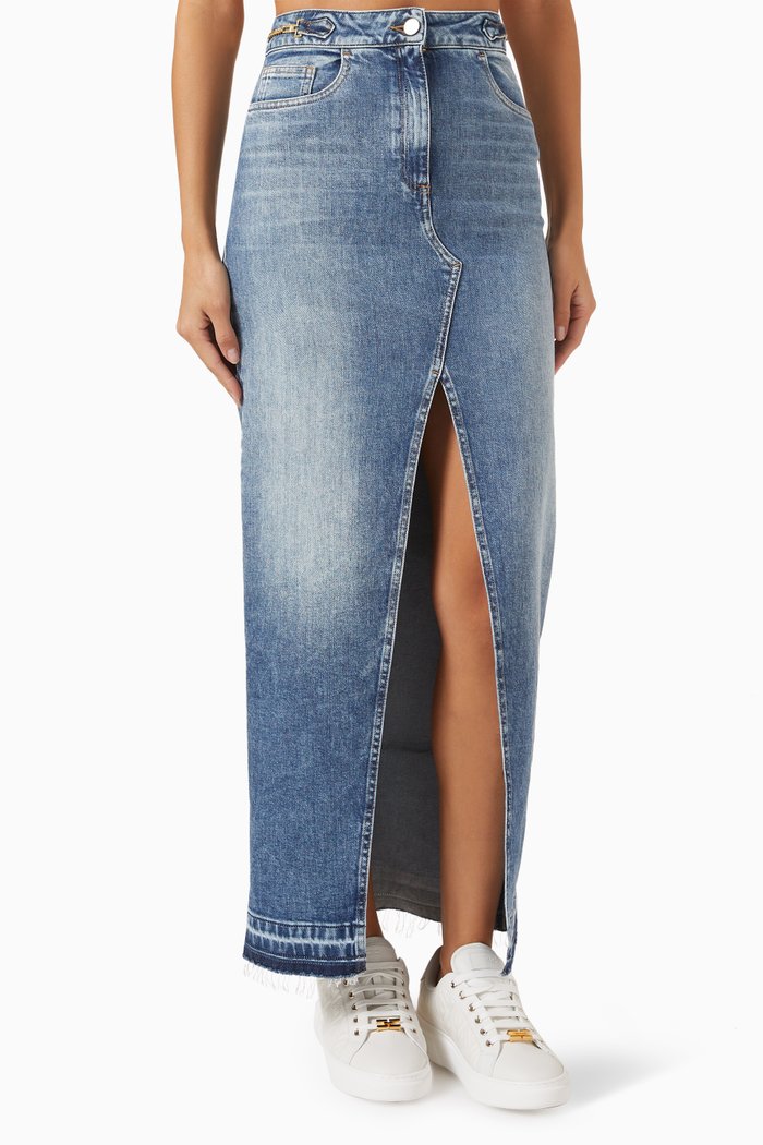 

Long Skirt in Denim, Blue
